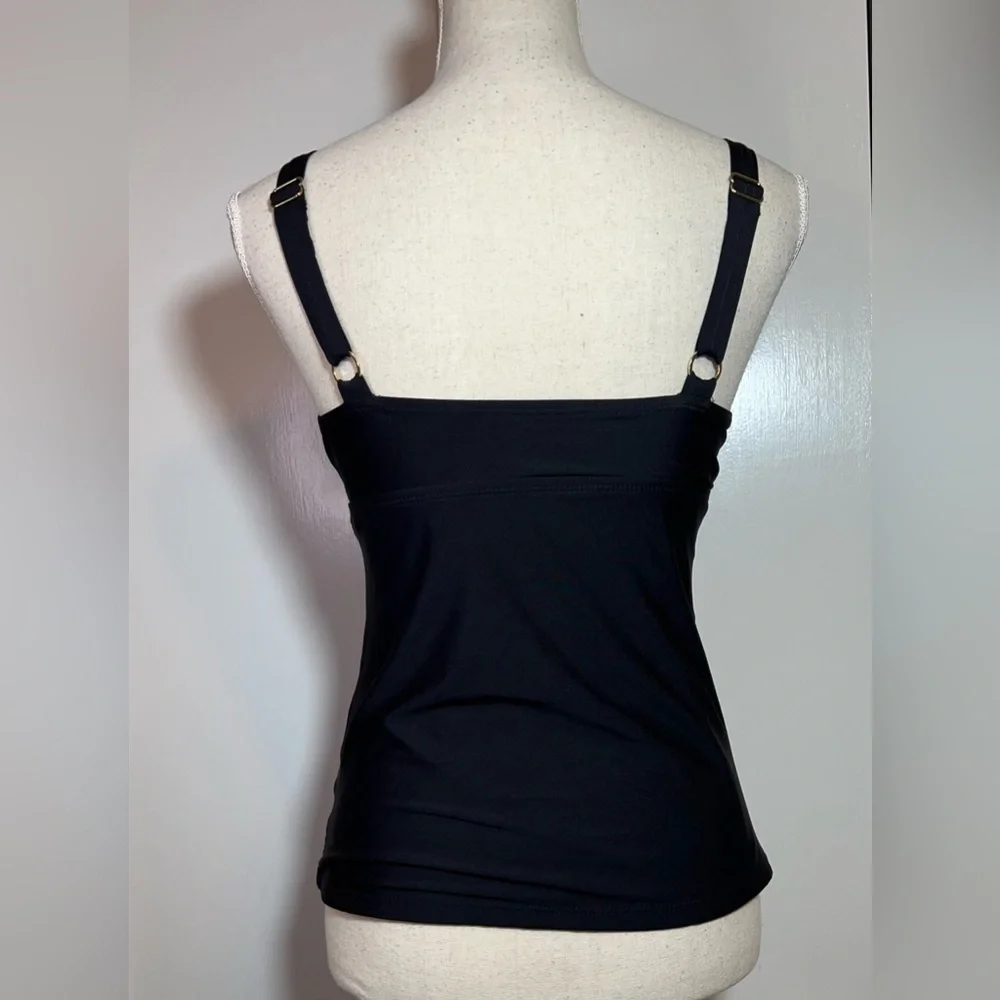 Alex Marie Tankini Swim Top Women’s Size 8 Black Adjustable Straps - Picture 4 of 8